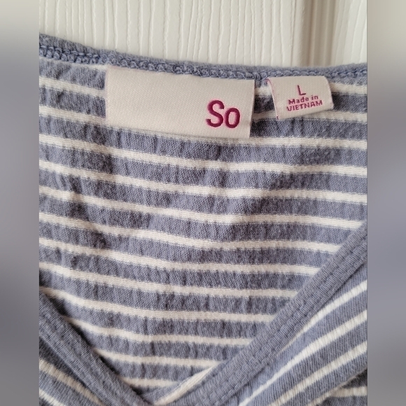 SO Crop Top Short Sleeve Shirt Large - Picture 2 of 7